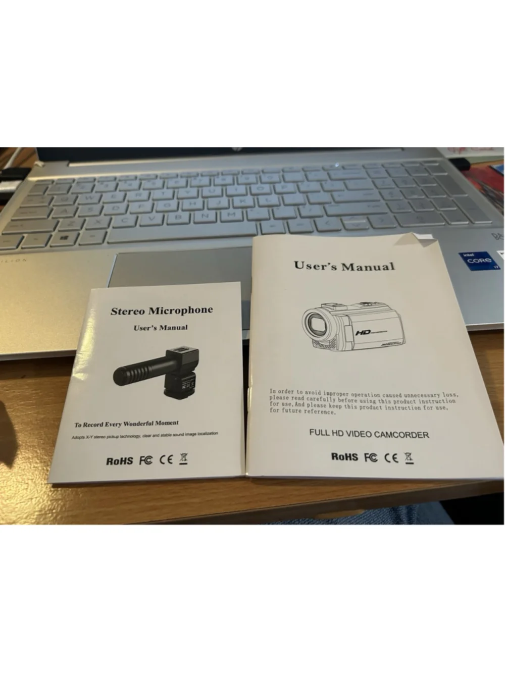 Camcorder Full HD High Definition Includes Stereo Microphone, Remote 2 Batteries